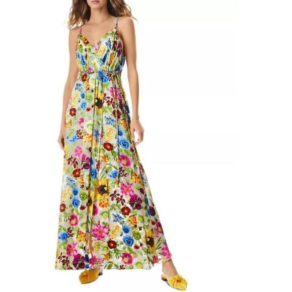 NWTs Alice + Olivia Samantha Wrap Belted Maxi Dress - Picture 2 of 12